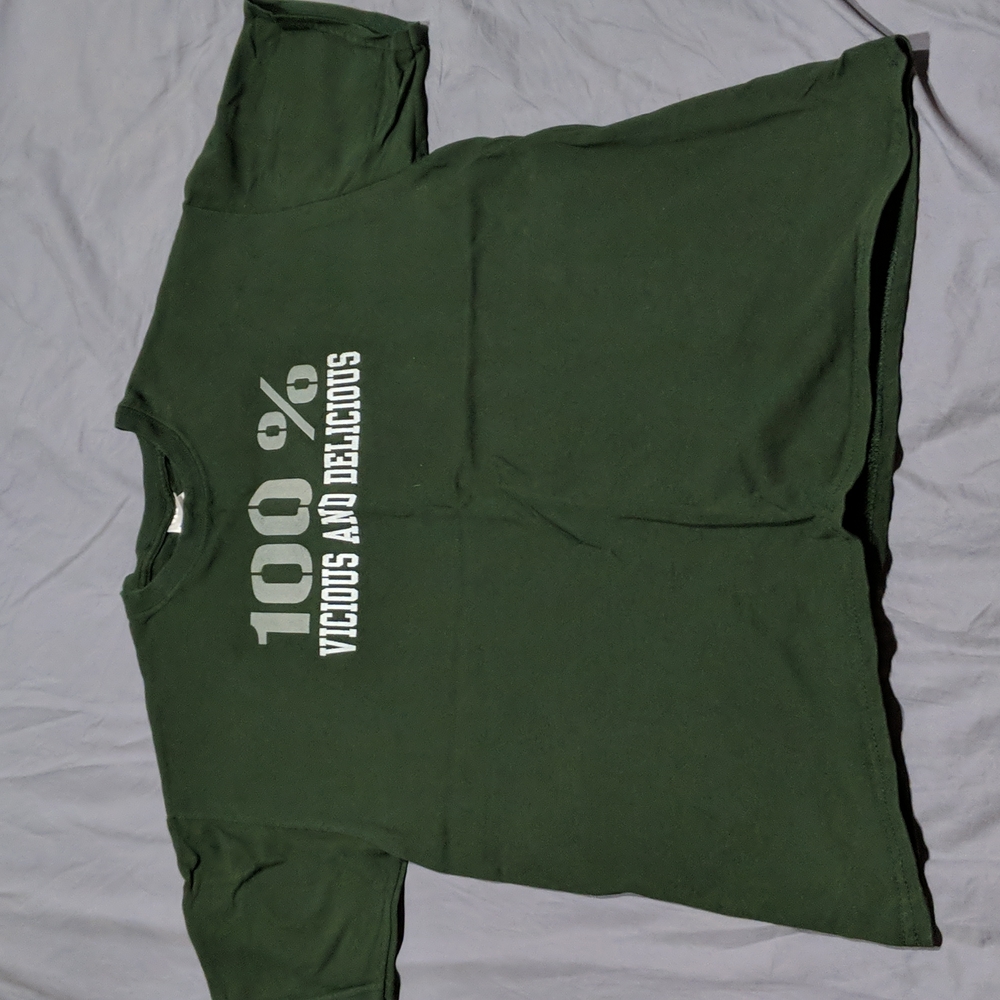 Forest Green "100% Vicious and Delicious" T-shirt
